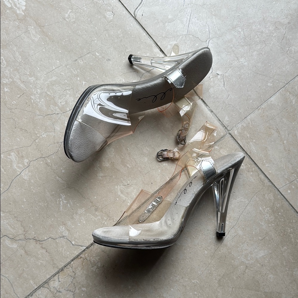 Elegant Transparent Heels! NPC IFFBB COMPETITION HEELS ! Wore 2 times!
